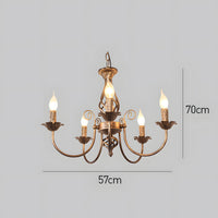 Chandelier Vintage Bronze Iron Dining Pendant | Curvani