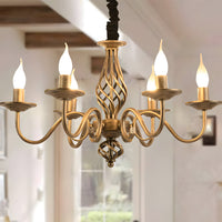 Chandelier Vintage Bronze Iron Dining Pendant | Curvani
