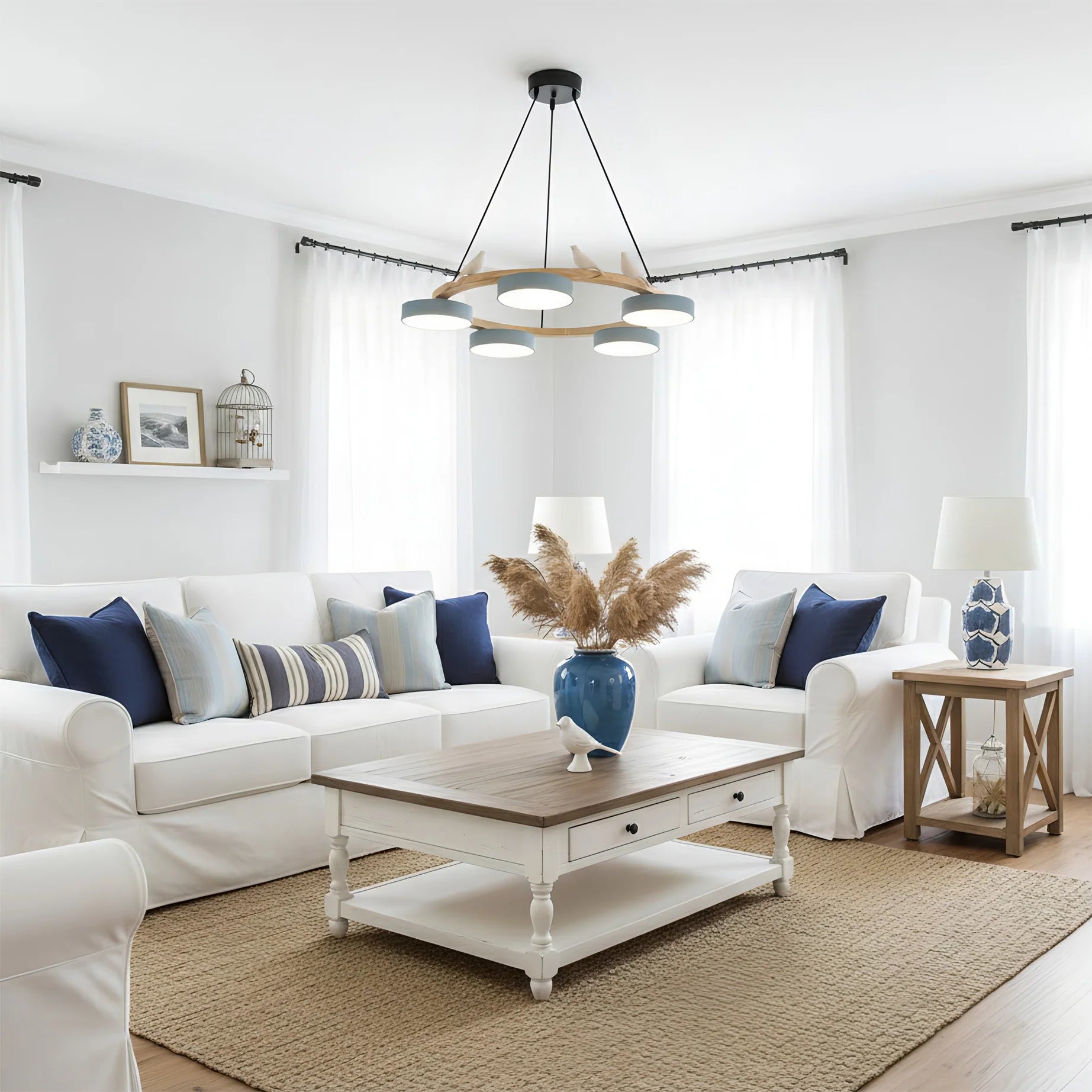Chandelier Wood Frame in Modern Style | Sienaro