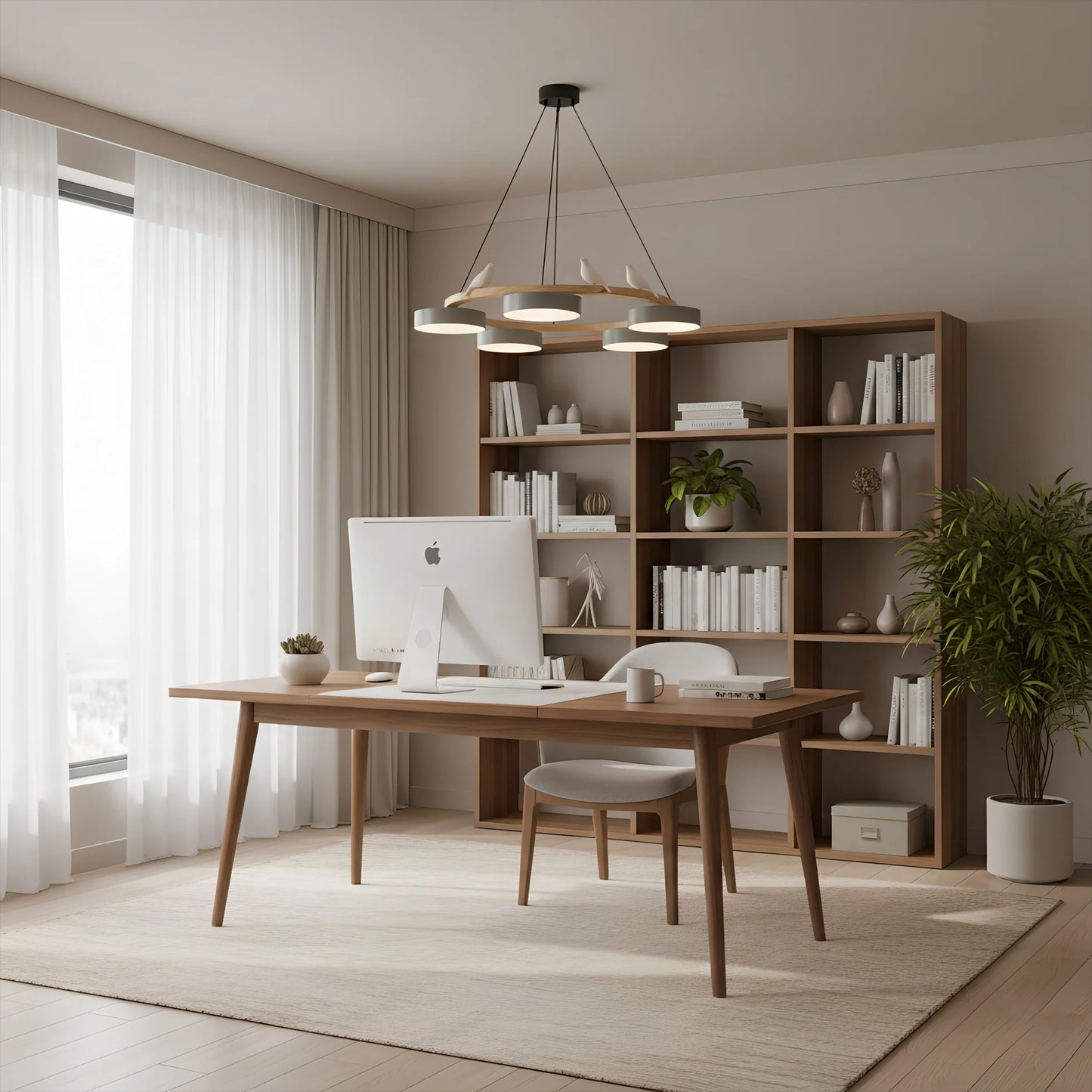 Chandelier Wood Frame in Modern Style | Sienaro
