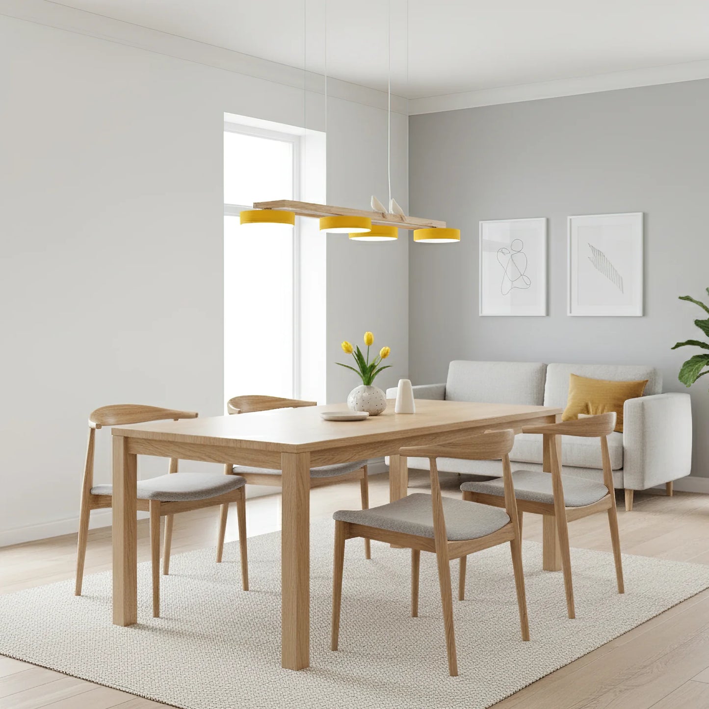 Chandelier Wooden Frame Modern Style | Sienlor