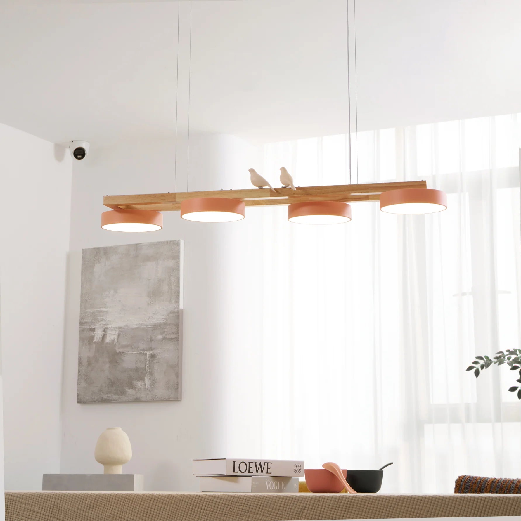 Chandelier Wooden Frame Modern Style | Sienlor