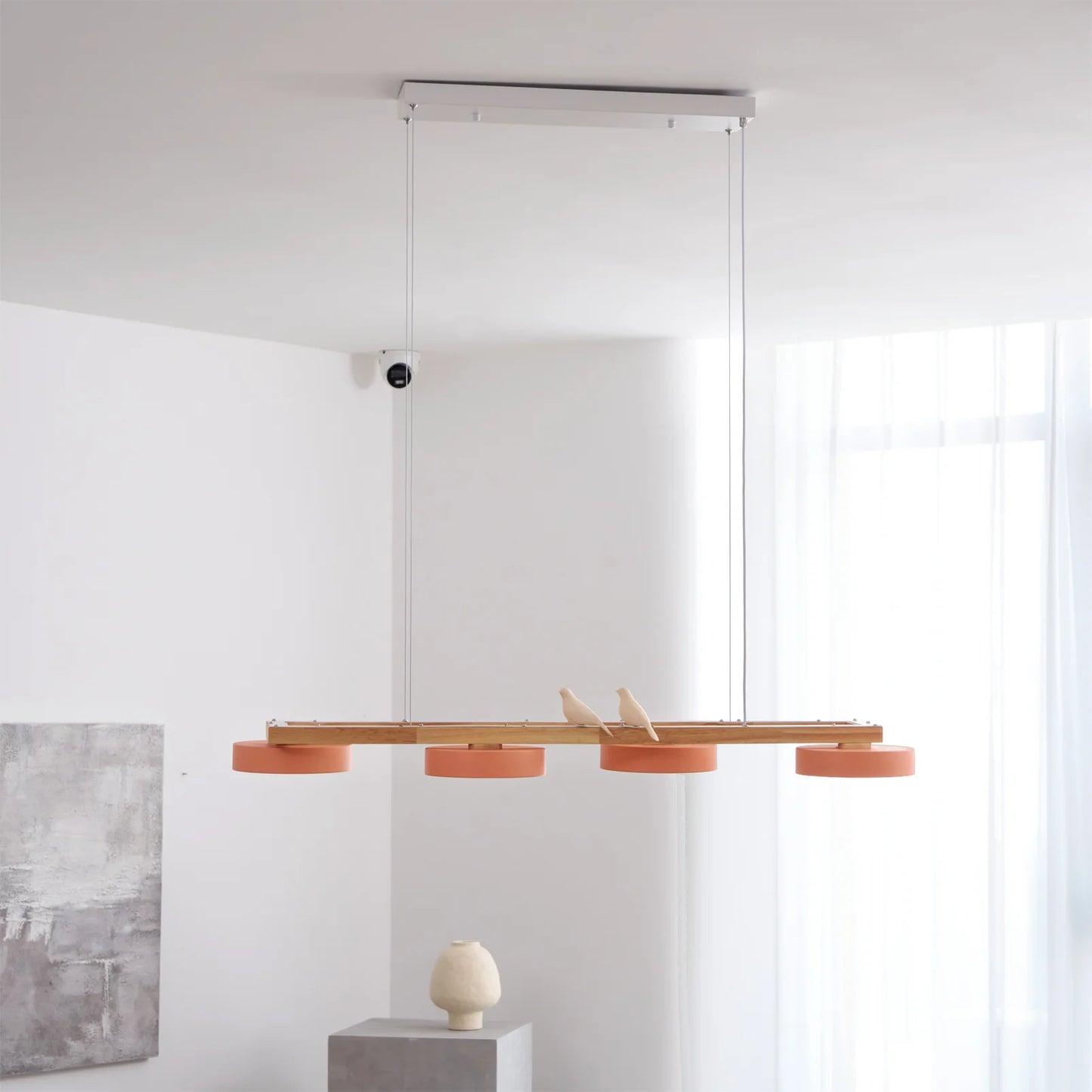 Chandelier Wooden Frame Modern Style | Sienlor