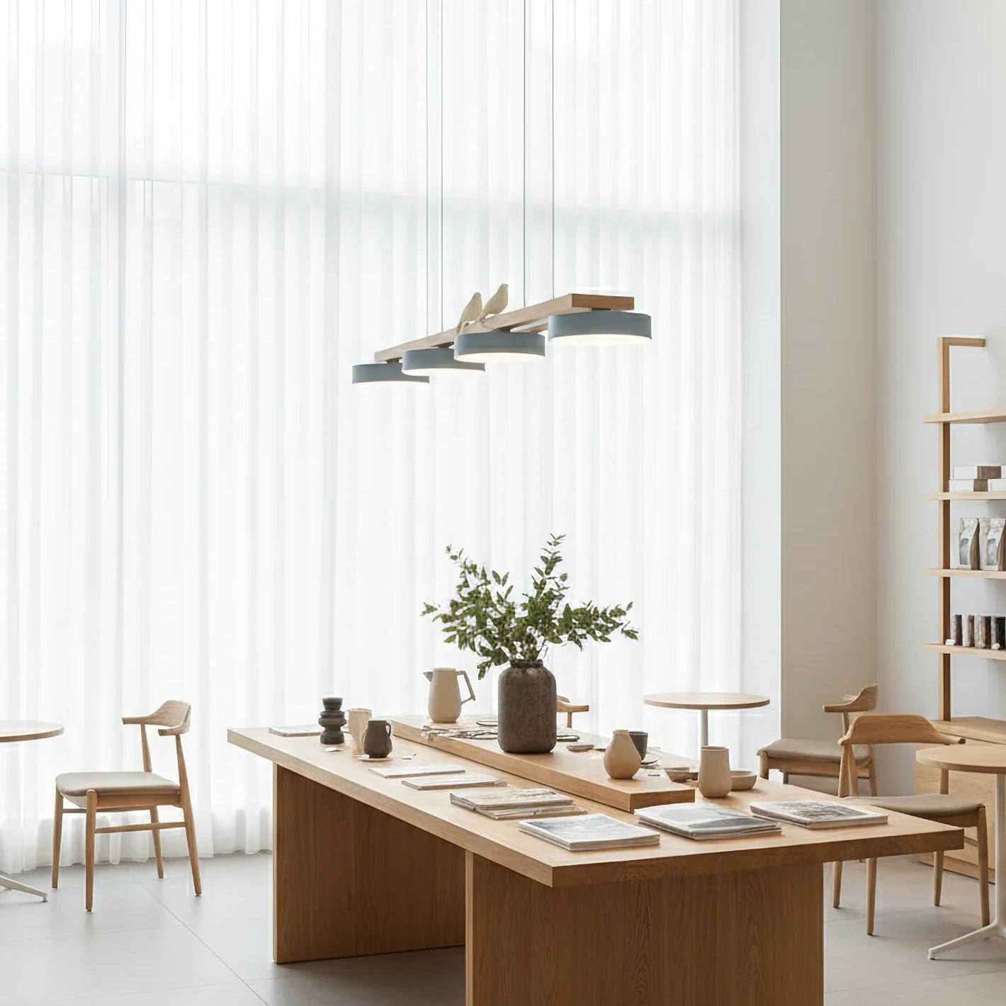 Chandelier Wooden Frame Modern Style | Sienlor