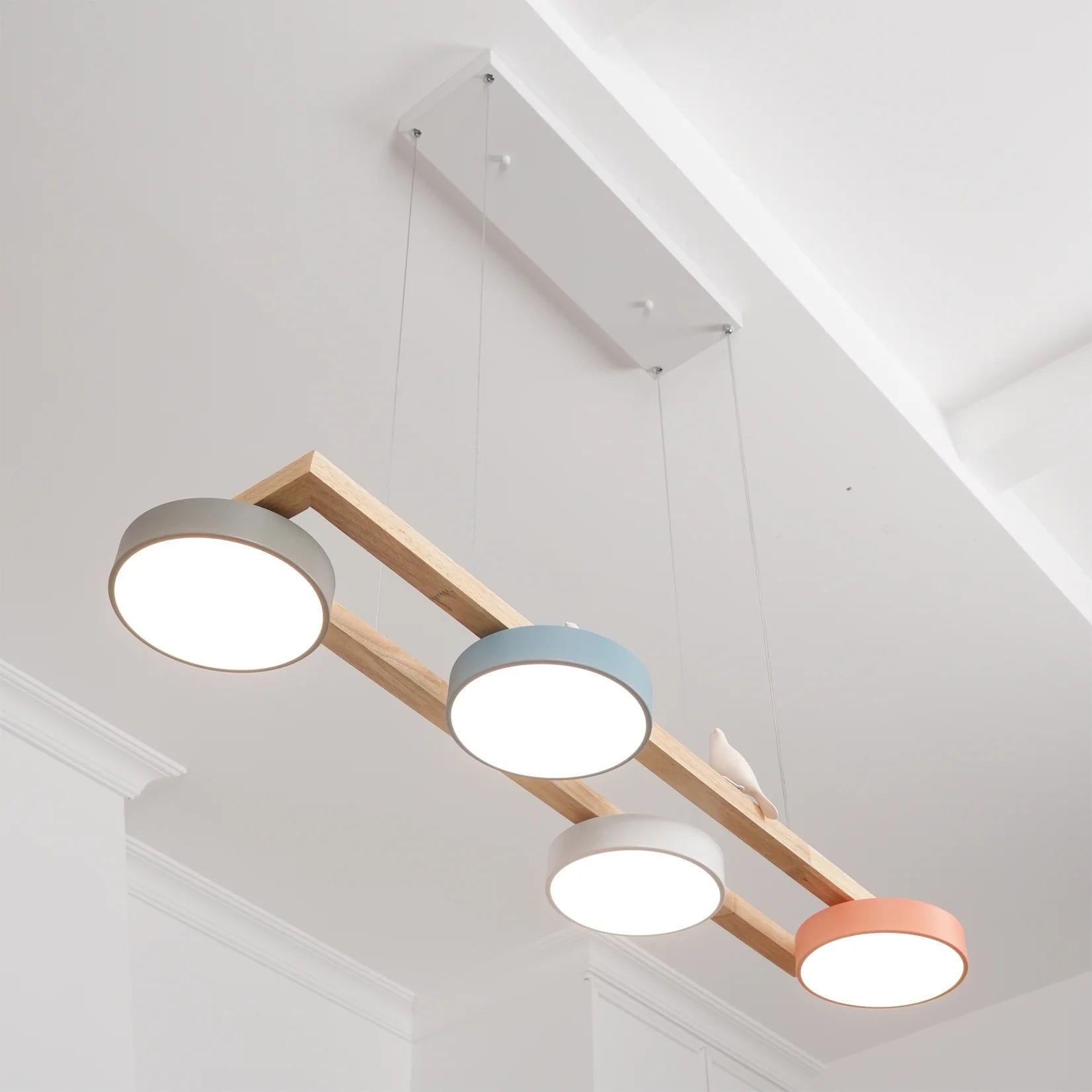 Chandelier Wooden Frame Modern Style | Sienlor