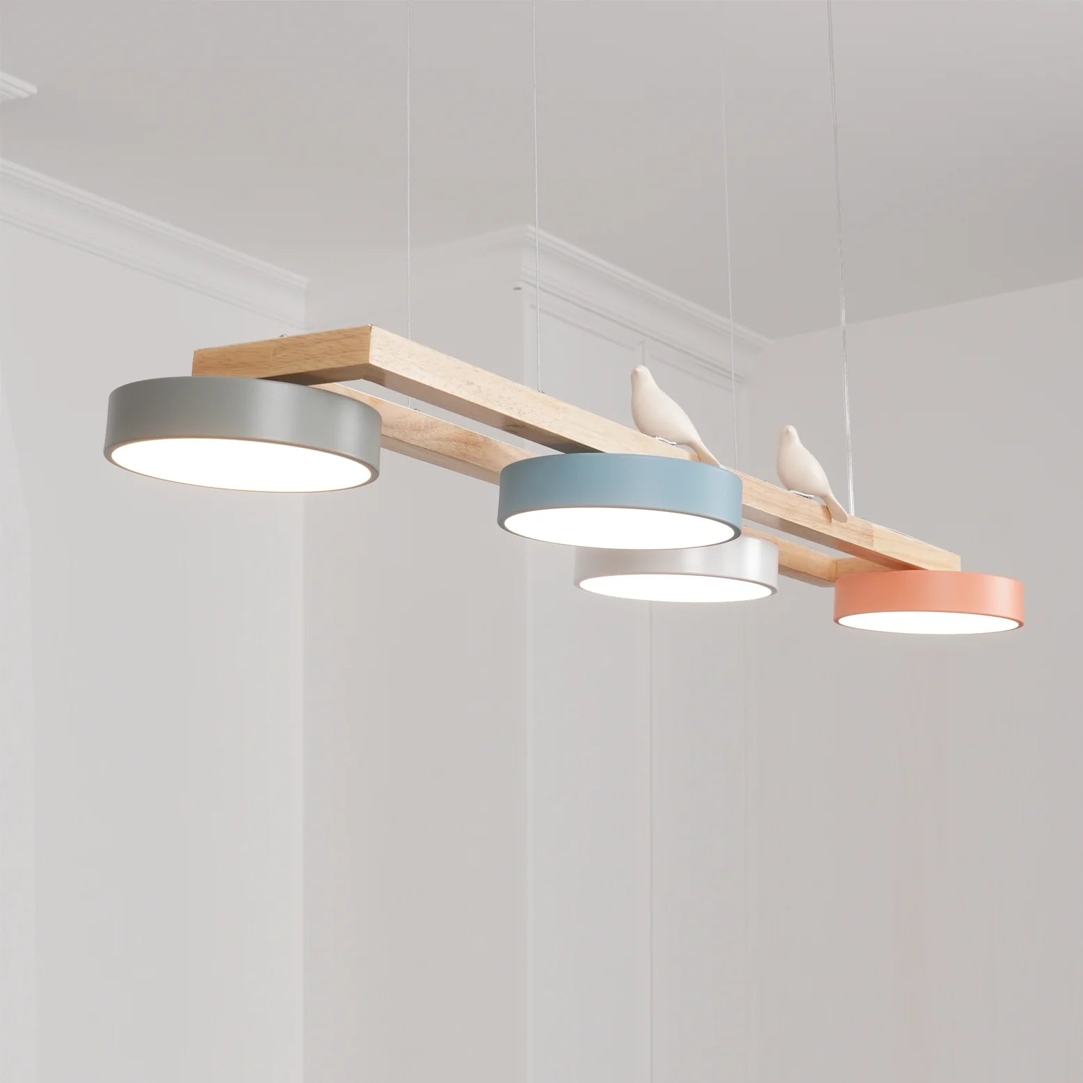 Chandelier Wooden Frame Modern Style | Sienlor