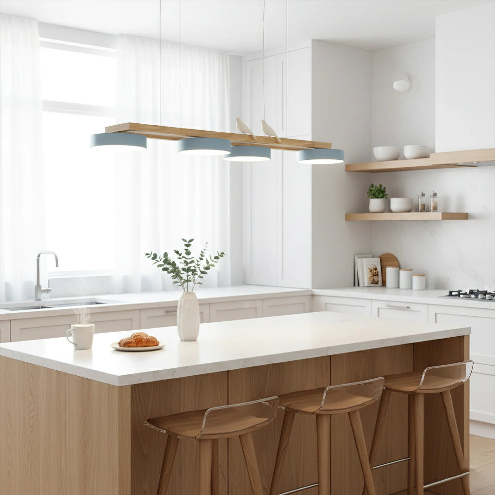 Chandelier Wooden Frame Modern Style | Sienlor