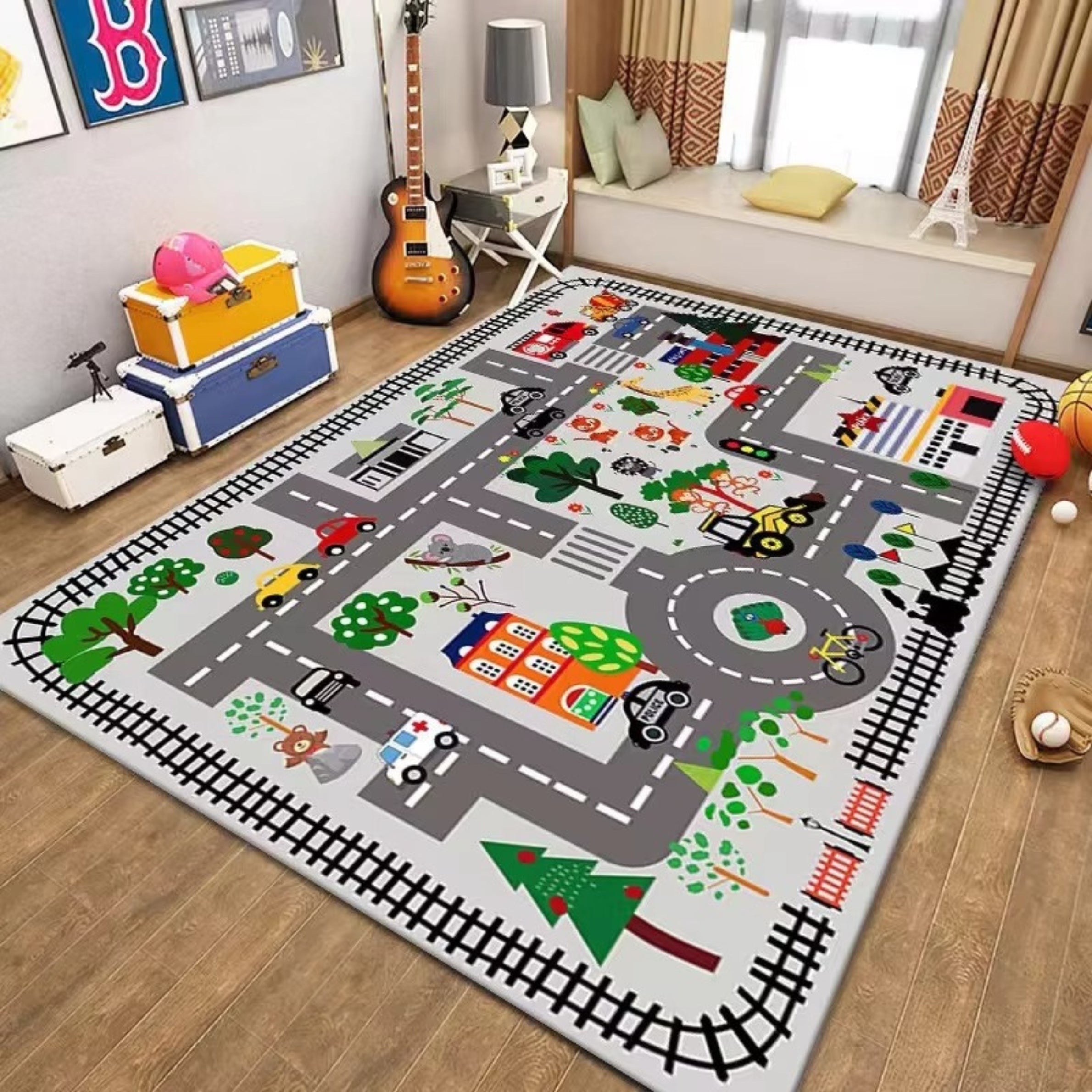 City Road Play Mat for Kids Traffic Map Carpet | Roadio