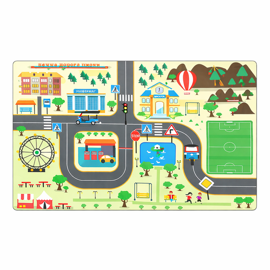City Road Play Mat for Kids Traffic Map Carpet | Tavinka