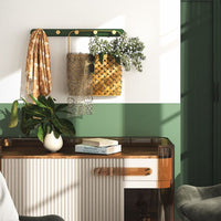 Coat Rack Vintage Green Wall Solid Wood Finish | Evarno