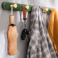 Coat Rack Vintage Green Wall Solid Wood Finish | Evarno