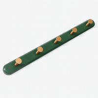 Coat Rack Vintage Green Wall Solid Wood Finish | Evarno