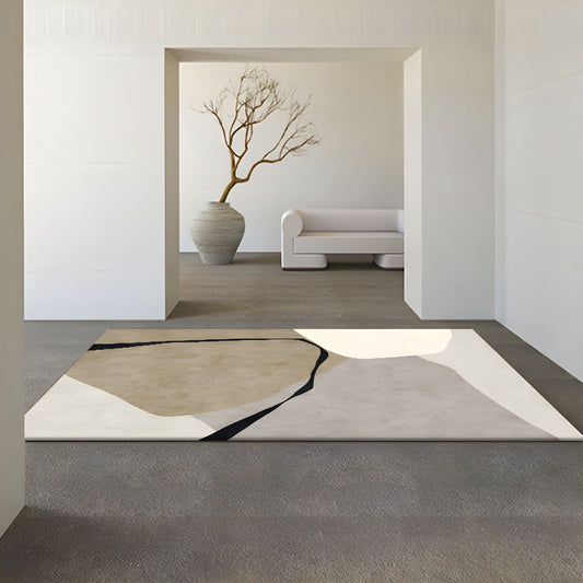 Colour Block Rug in Polyester Scandinavian Style | Elyra