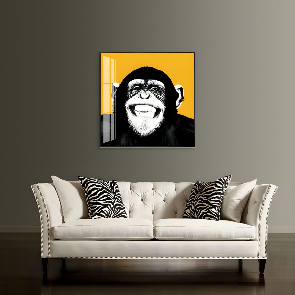 Colourful Chimpanzee Canvas Wall Art Kids Room Decor | Kidvara