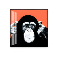 Colourful Chimpanzee Canvas Wall Art Kids Room Decor | Kidvara