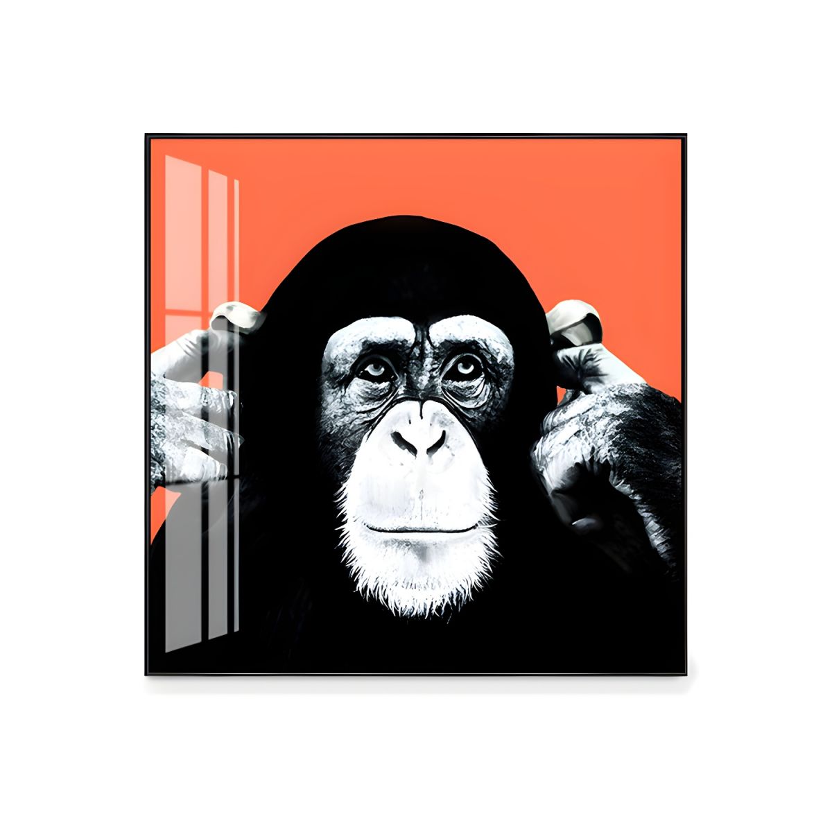 Colourful Chimpanzee Canvas Wall Art Kids Room Decor | Kidvara