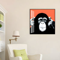 Colourful Chimpanzee Canvas Wall Art Kids Room Decor | Kidvara