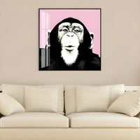 Colourful Chimpanzee Canvas Wall Art Kids Room Decor | Kidvara