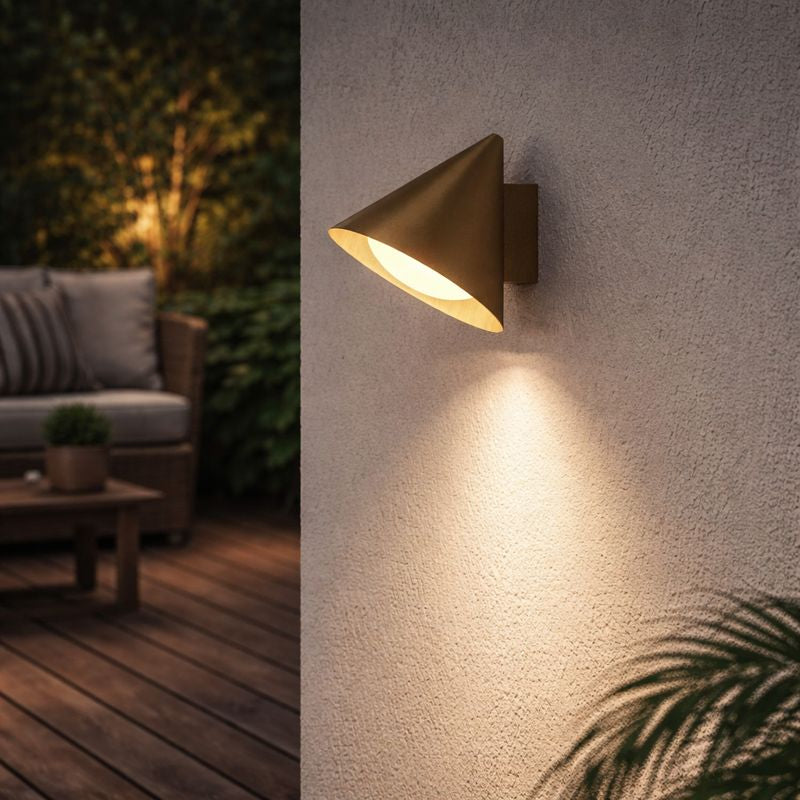 Cone Metal Wall Light Outdoor Modern Design | Raylix