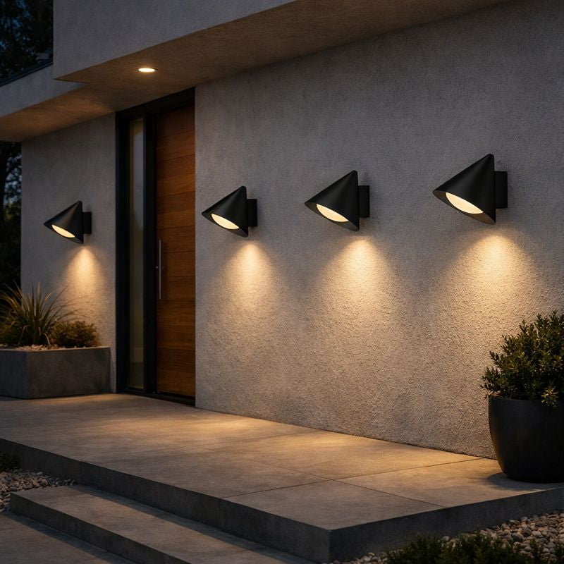 Cone Metal Wall Light Outdoor Modern Design | Raylix