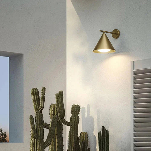 Cone Metal Wall Light Outdoor Modern Design | Raylix