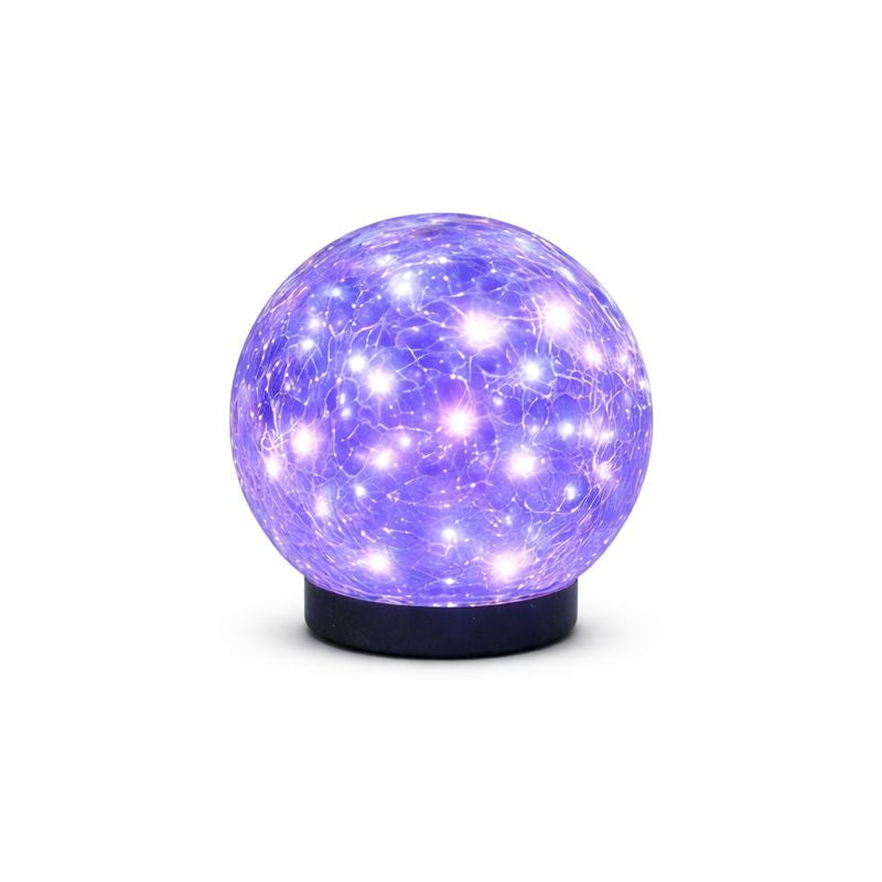 Cracked Glass Solar Garden Globe Light LED | Solora