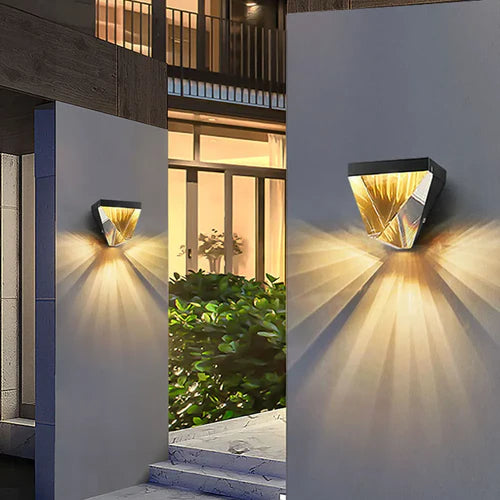 Crystal Diamond Wall Light Outdoor Metal Design | Crystor