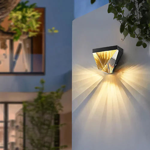Crystal Diamond Wall Light Outdoor Metal Design | Crystor