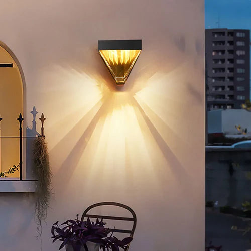 Crystal Diamond Wall Light Outdoor Metal Design | Crystor