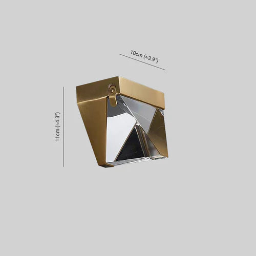 Crystal Diamond Wall Light Outdoor Metal Design | Crystor