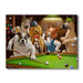 Dogs Playing Billiards Canvas Print Modern Art | Waltan
