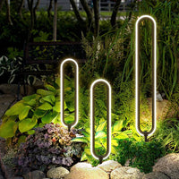 Elliptical Ring Solar Outdoor Path Light Metal | Heliora