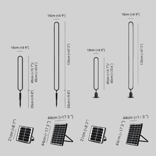 Elliptical Ring Solar Outdoor Path Light Metal | Heliora