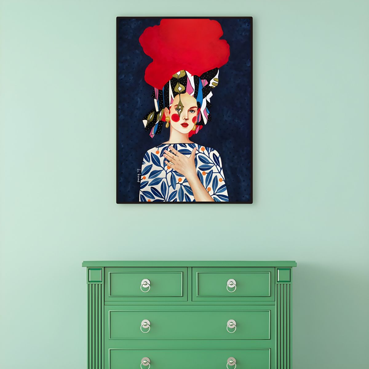 Fashion Illustration Canvas Wall Art Glam Lounge Decor | Zarelli