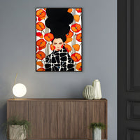 Fashion Illustration Canvas Wall Art Glam Lounge Decor | Zarelli