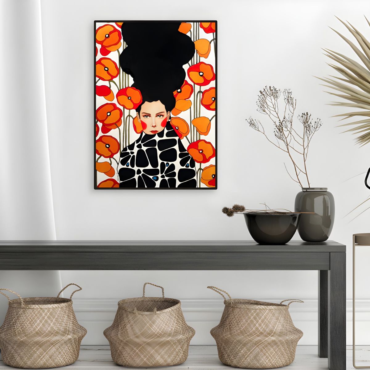 Fashion Illustration Canvas Wall Art Glam Lounge Decor | Zarelli