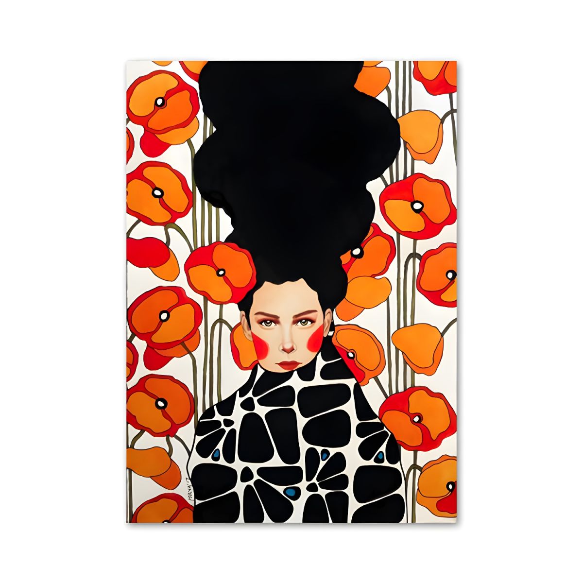 Fashion Illustration Canvas Wall Art Glam Lounge Decor | Zarelli