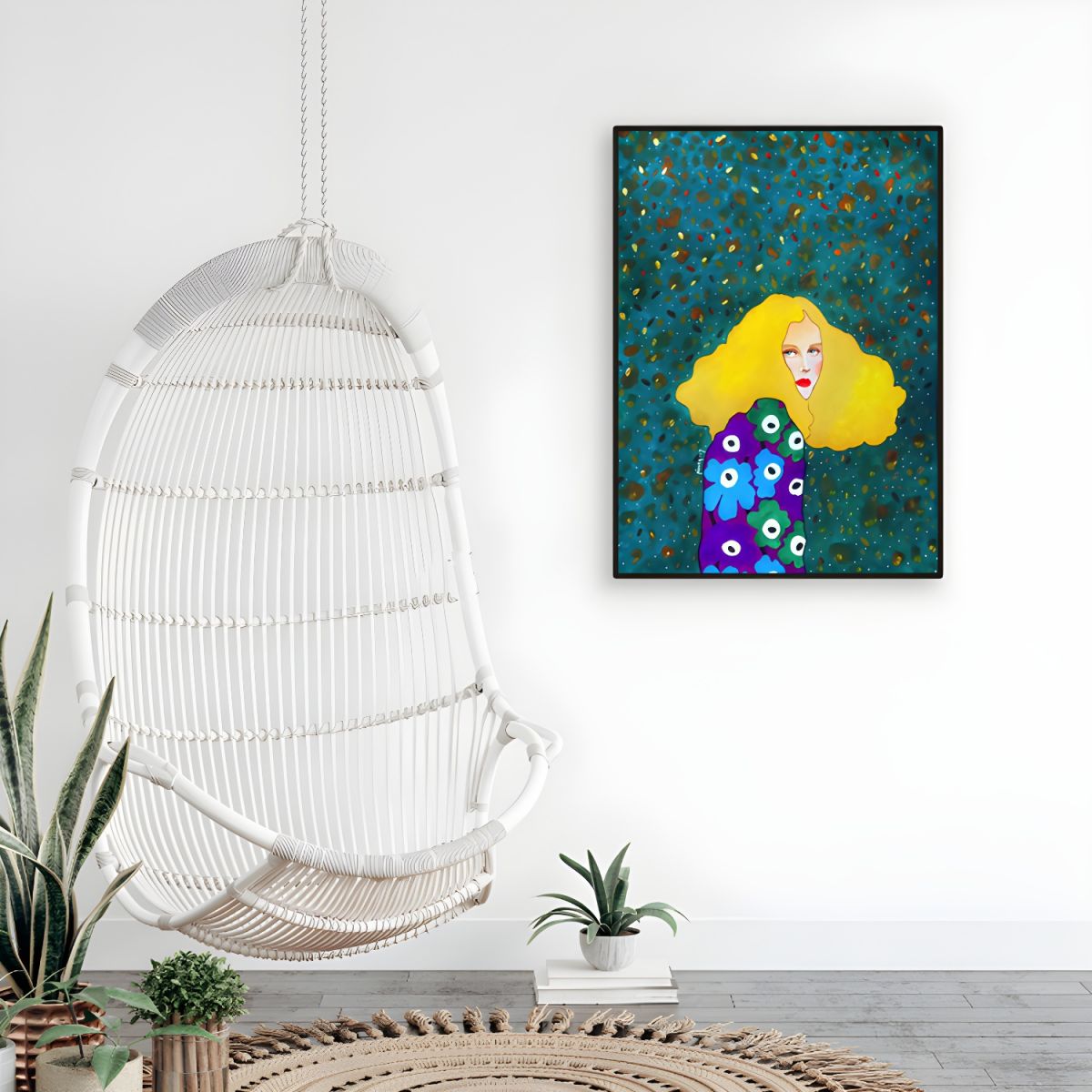 Fashion Illustration Canvas Wall Art Glam Lounge Decor | Zarelli