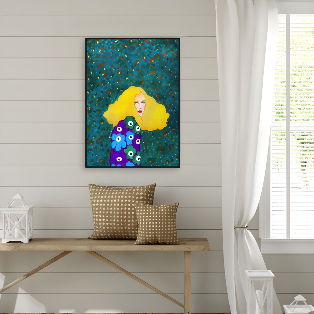 Fashion Illustration Canvas Wall Art Glam Lounge Decor | Zarelli