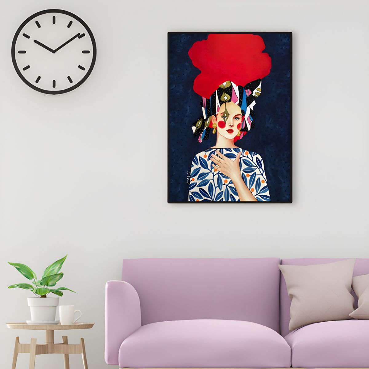 Fashion Illustration Canvas Wall Art Glam Lounge Decor | Zarelli