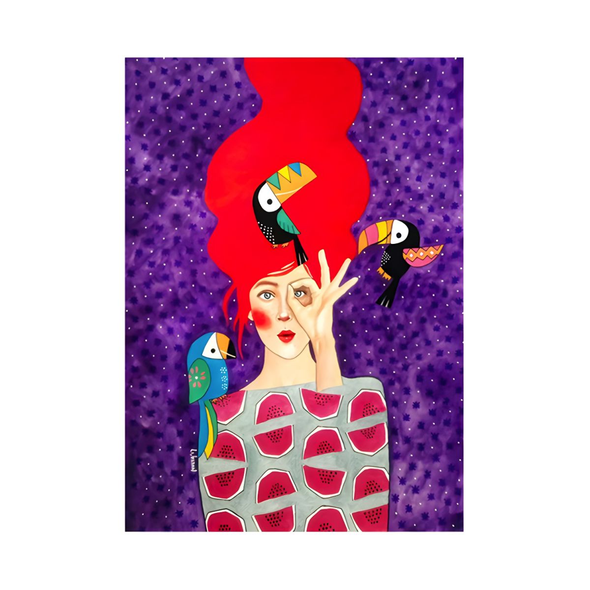 Fashion Illustration Canvas Wall Art Glam Lounge Decor | Zarelli