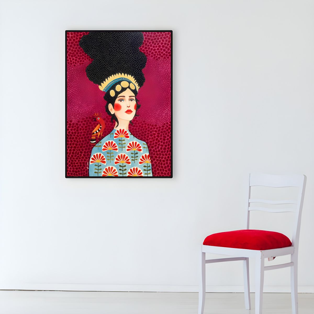 Fashion Illustration Canvas Wall Art Glam Lounge Decor | Zarelli