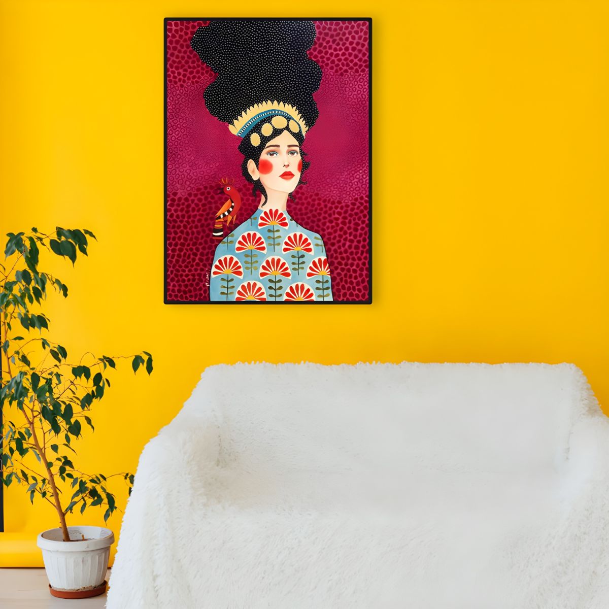 Fashion Illustration Canvas Wall Art Glam Lounge Decor | Zarelli
