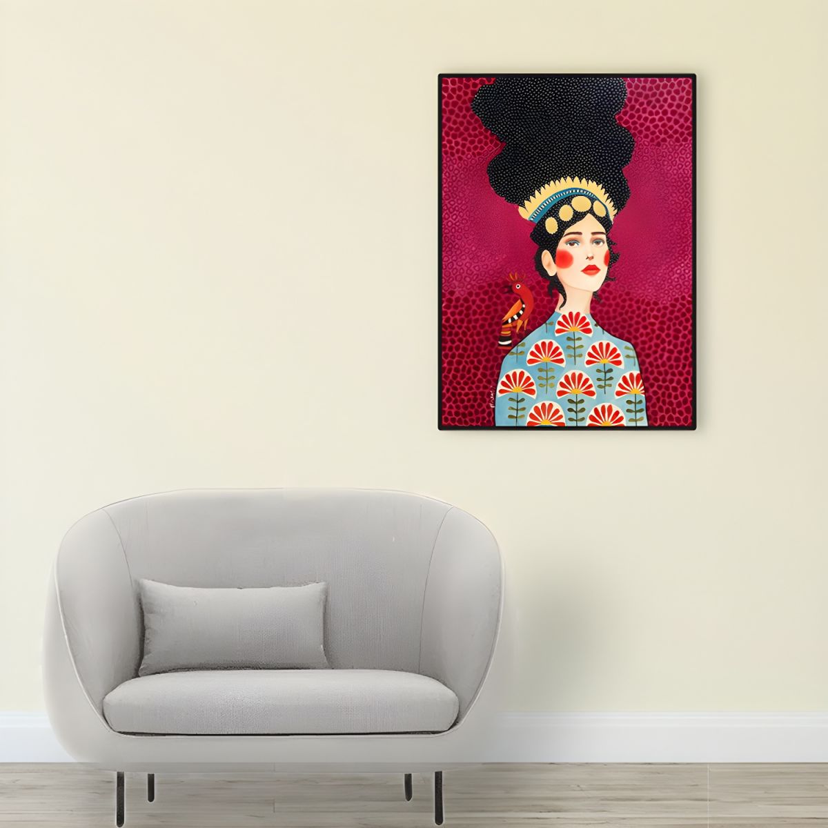 Fashion Illustration Canvas Wall Art Glam Lounge Decor | Zarelli