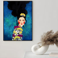 Fashion Illustration Canvas Wall Art Glam Lounge Decor | Zarelli