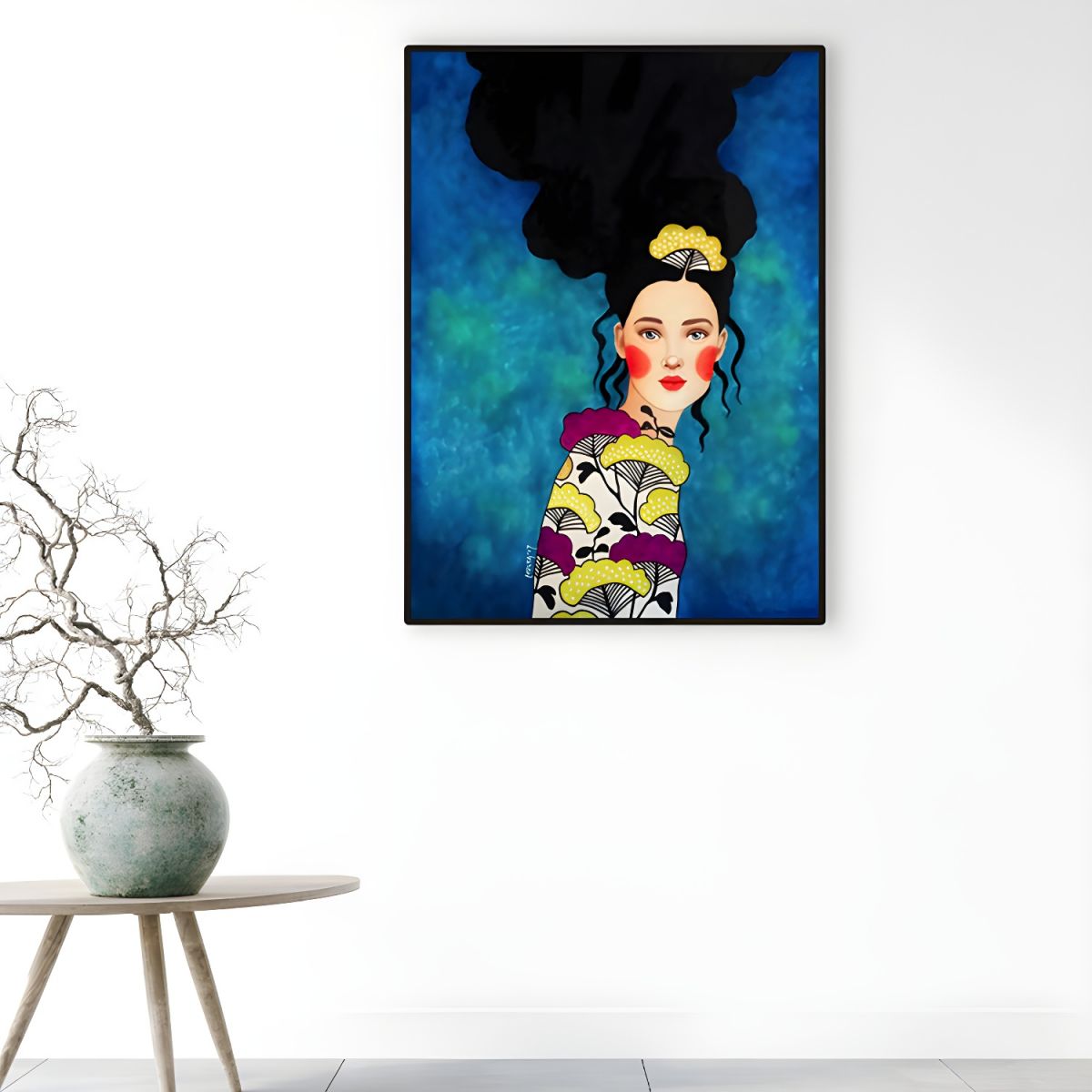 Fashion Illustration Canvas Wall Art Glam Lounge Decor | Zarelli