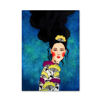Fashion Illustration Canvas Wall Art Glam Lounge Decor | Zarelli
