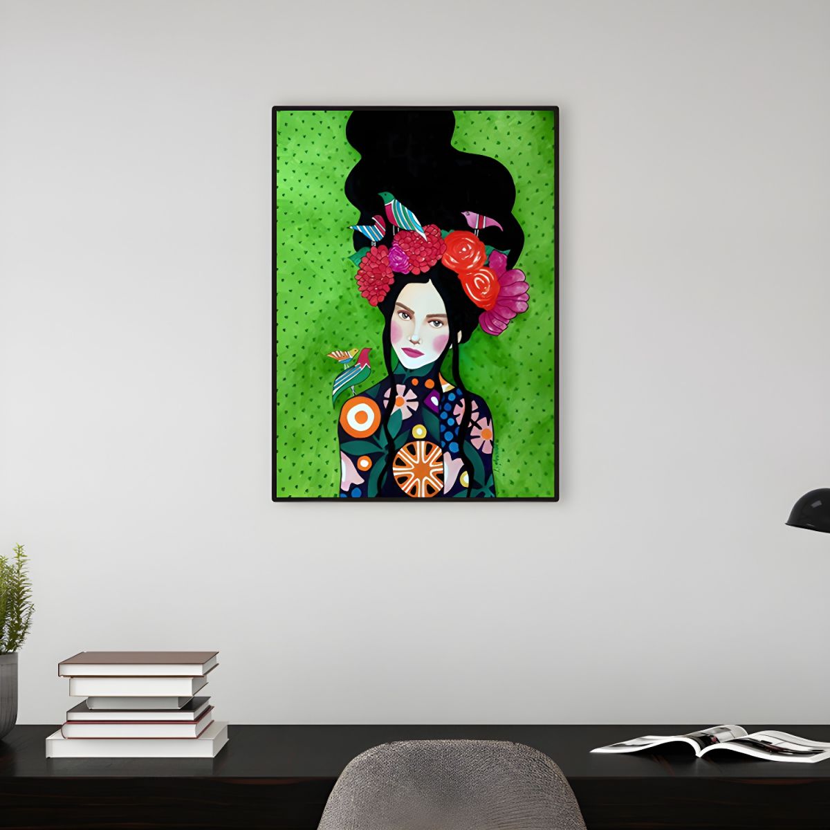 Fashion Illustration Canvas Wall Art Glam Lounge Decor | Zarelli