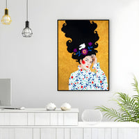 Fashion Illustration Canvas Wall Art Glam Lounge Decor | Zarelli