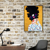 Fashion Illustration Canvas Wall Art Glam Lounge Decor | Zarelli